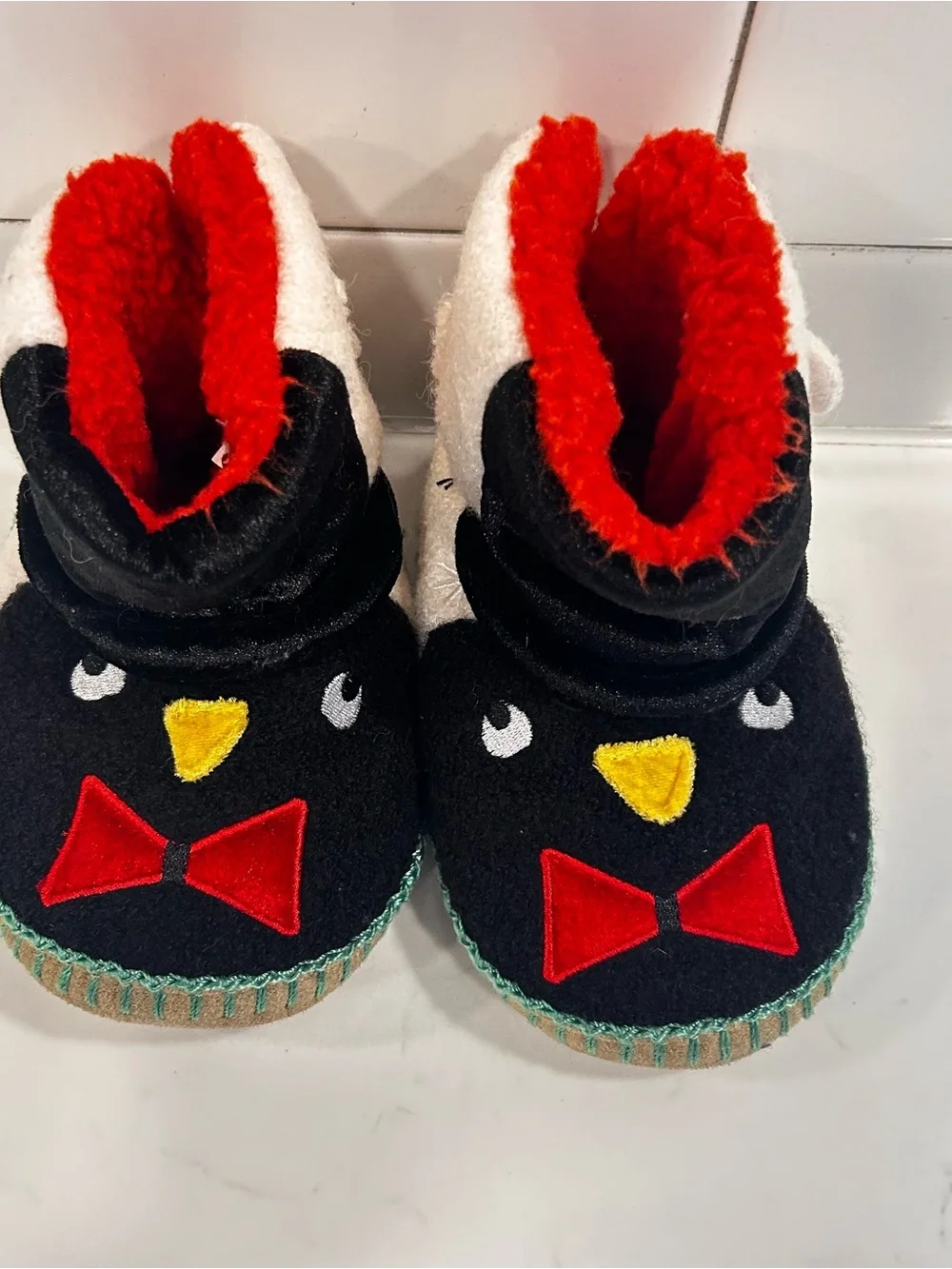 Hanna Andersson Toddler Penguin Slippers Woo Blend Size 9/10